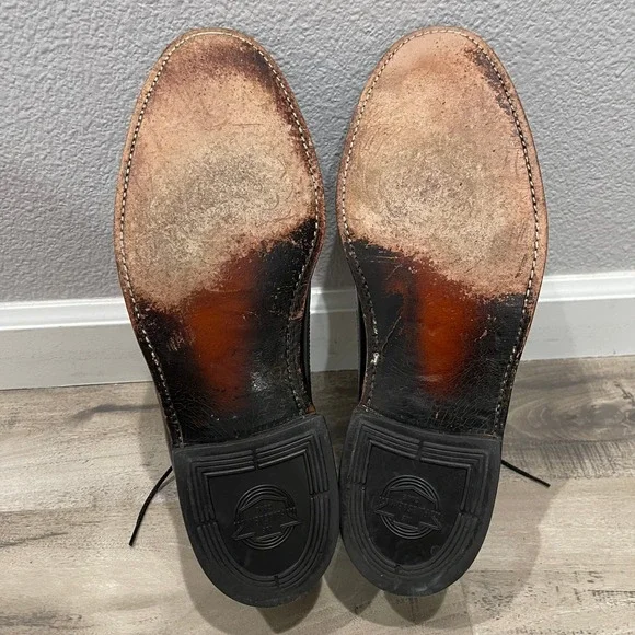 Florsheim Oxford Shoes Men Size 11.5 C Black Cortez Leather Wingtip Brogue 20804 - Picture 8 of 13